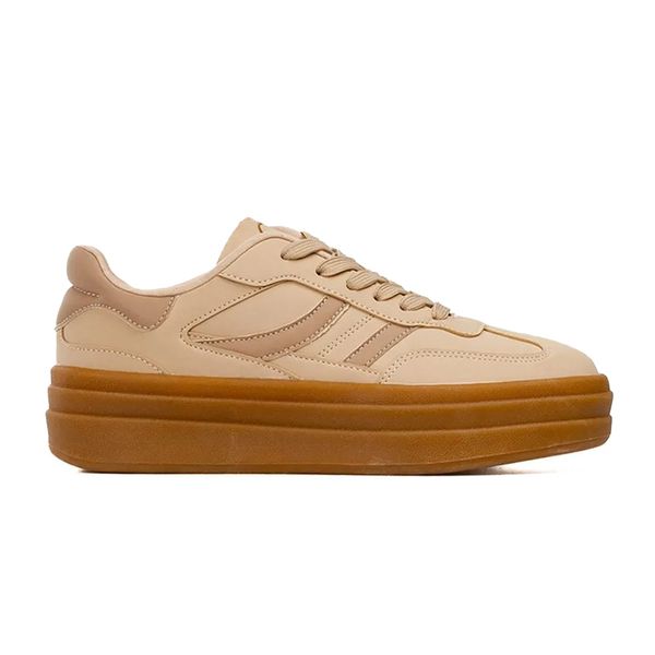 Tenis Mujer con Plataforma OP Beige