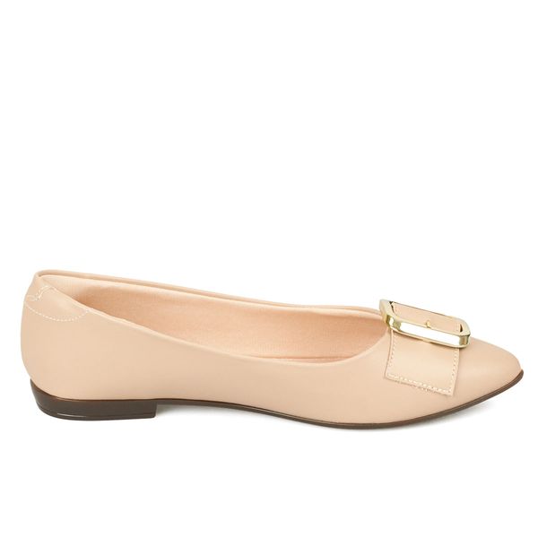 Baletas Planta Baja Para Mujer Beige Beira Rio