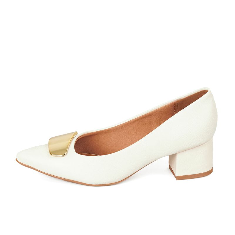 Tacón-Cerrado-Medio-Para-Mujer-Blanco-Vizzano-Talla-35-0