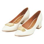 Tacón-Cerrado-Medio-Para-Mujer-Blanco-Vizzano-Talla-35-3