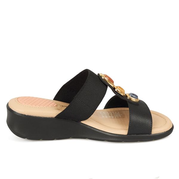 Sandalias Zueca Planta Media Para Mujer Negro Modare