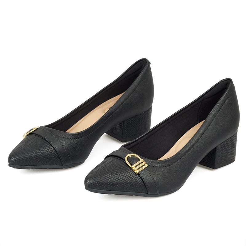 Tacón-Cerrado-Medio-Para-Mujer-Negro-Modare-Talla-36-3