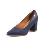 Tacón-Cerrado-Alto-Para-Mujer-Azul-Vizzano-Talla-35-2