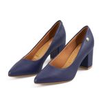 Tacón-Cerrado-Alto-Para-Mujer-Azul-Vizzano-Talla-35-3