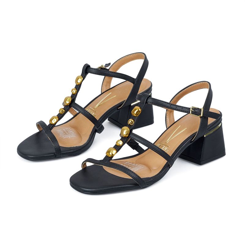 Sandalias-Tacón-Medio-Para-Mujer-Negro-Vizzano-Talla-40-3