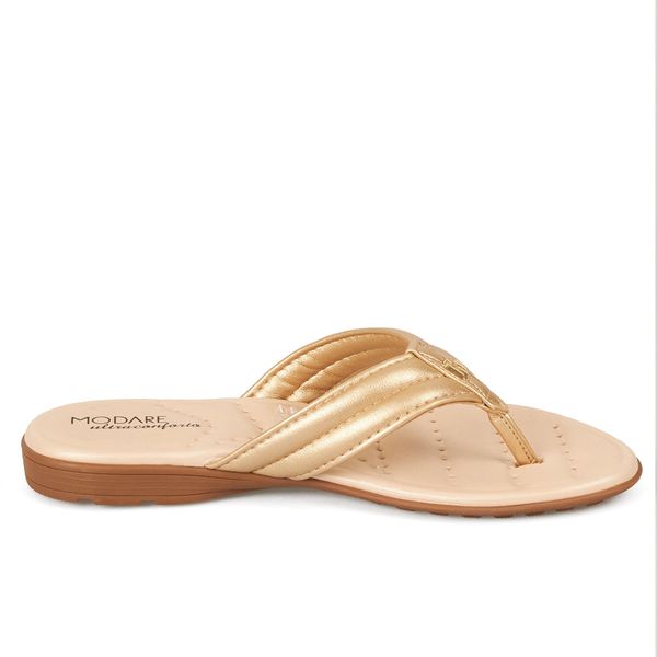 Sandalias Planta Baja Para Mujer Dorado Modare