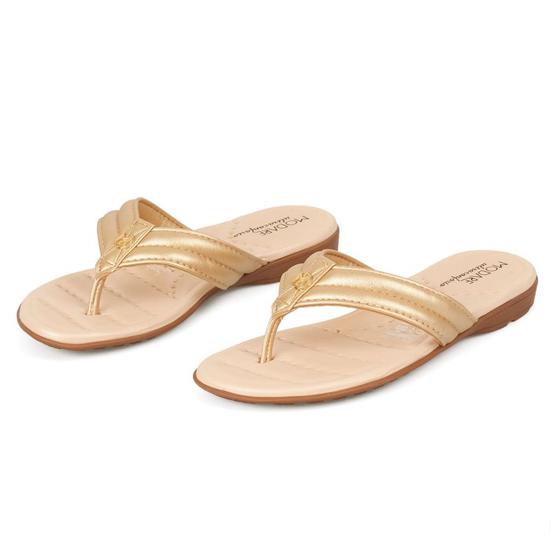 Sandalias-Planta-Baja-Para-Mujer-Dorado-Modare-Talla-40-3