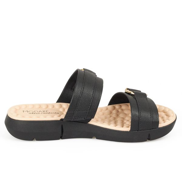 Sandalias Zueca Planta Media Para Mujer Negro Modare
