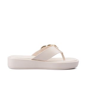 Sandalias Planta Media Para Mujer Blanco Beira Rio