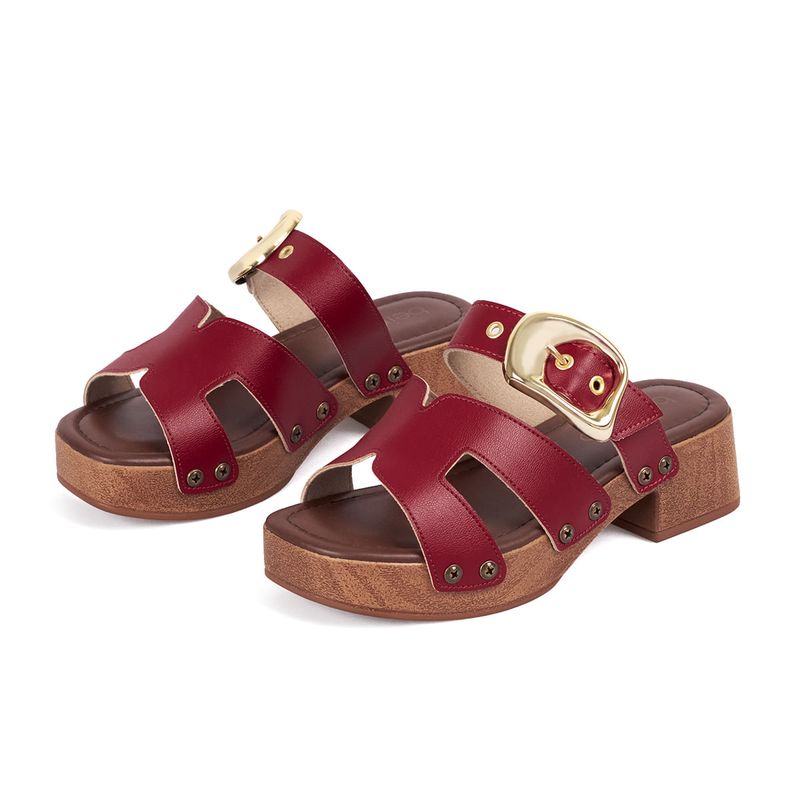 Sandalias-Tacón-Medio-Para-Mujer-Rojo-Beira-Rio-Talla-35-3
