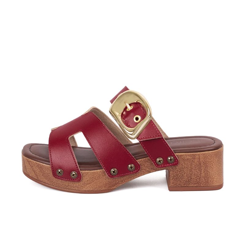 Sandalias-Tacón-Medio-Para-Mujer-Rojo-Beira-Rio-Talla-35-0