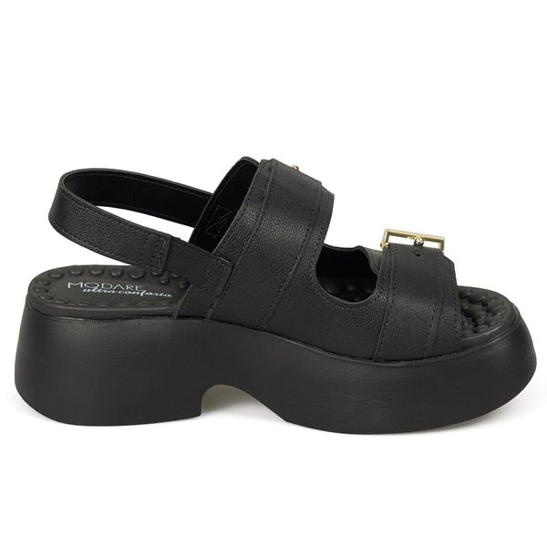 Sandalias Planta Media Para Mujer Negro Modare