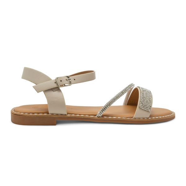 Sandalias Planta Baja Diseño Mujer Blanco Via Spring