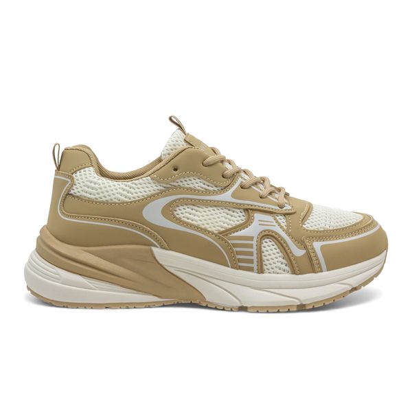 Tenis Planta Baja Basico Mujer Dorado Via Spring