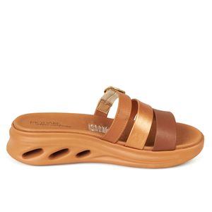 Sandalias Zueca Planta Media Para Mujer Cafe Modare