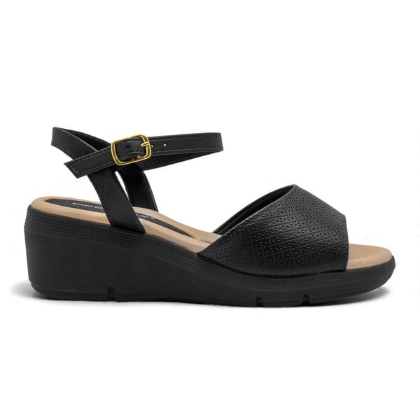 Sandalias Plataforma Media Para Mujer Piccadilly Confort Negro