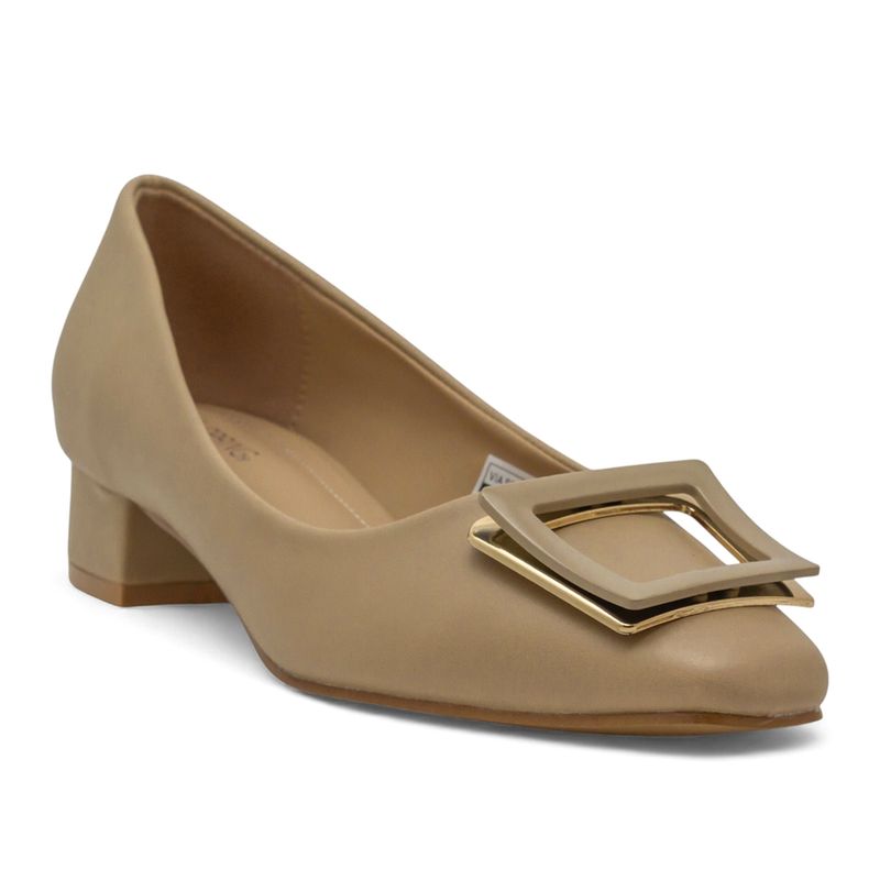 Zapato-Con-Tacón-Bajo-Via-Spring-Beige-Mujer-Talla-37-2