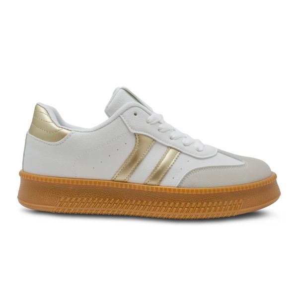 Tenis Casuales Blancos con Suela Naranja Via Spring Mujer