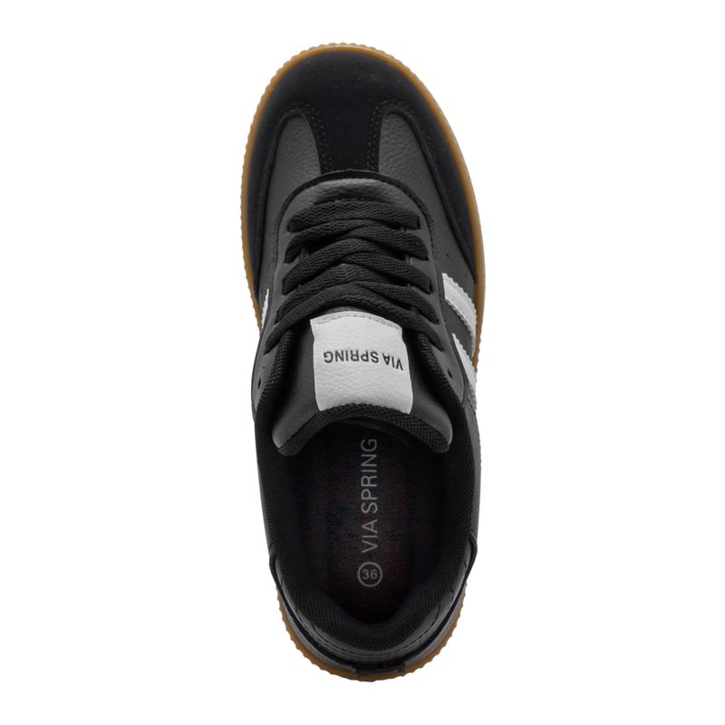 Tenis-Casuales-Negros-Con-Naranja-Mujer-Via-Spring-Talla-38-4