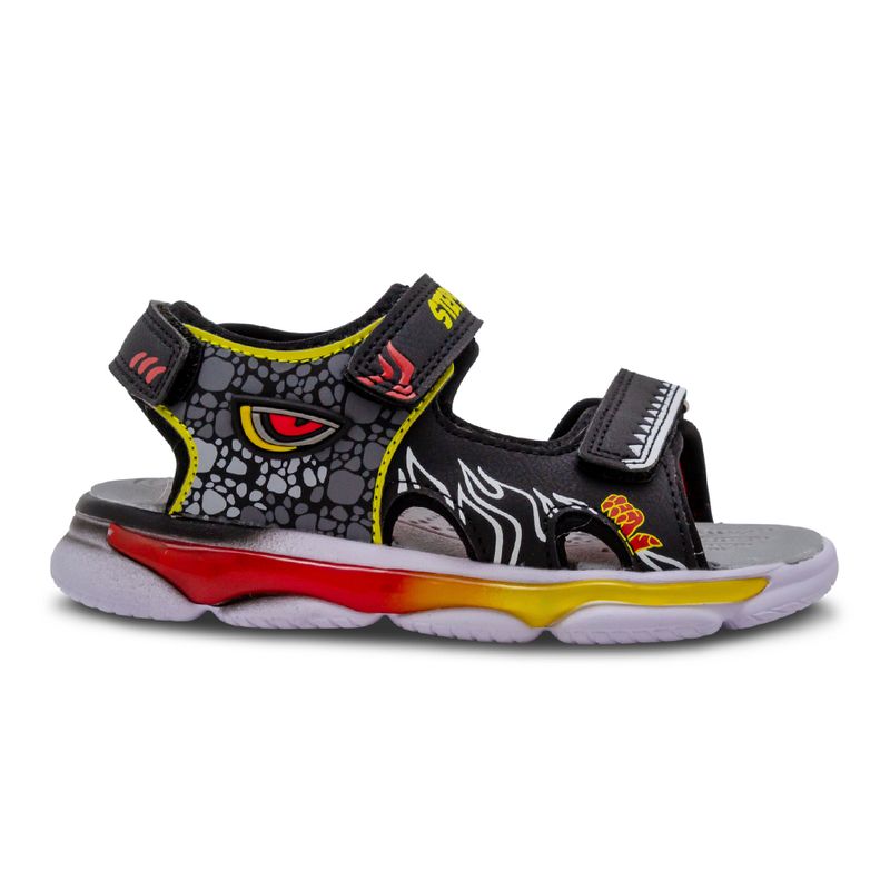 Chanclas-Con-Velcro-Niño-Negro-Steps-Talla-24-0