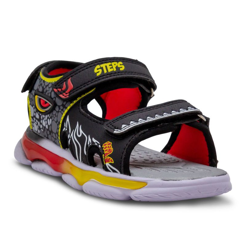 Chanclas-Con-Velcro-Niño-Negro-Steps-Talla-24-2