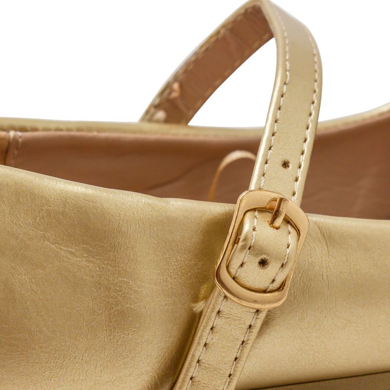 Baletas-Infantiles-Doradas-Con-Hebilla-Y-Moño-Via-Spring--Talla-30-5