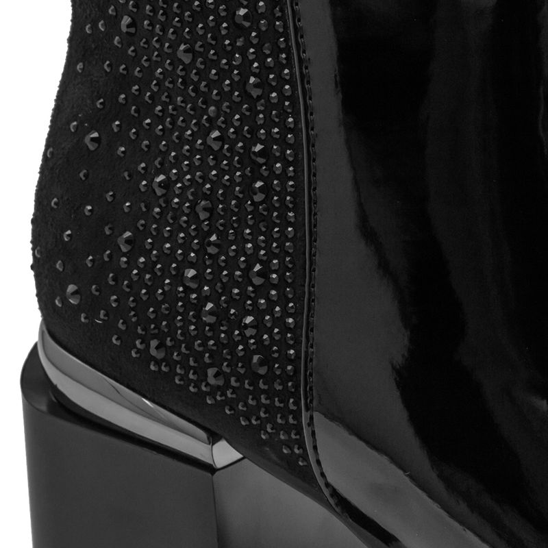 Botines-Azules-Con-Detalles-Tipo-Diamantes-Via-Spring-Mujer-Talla-37-5