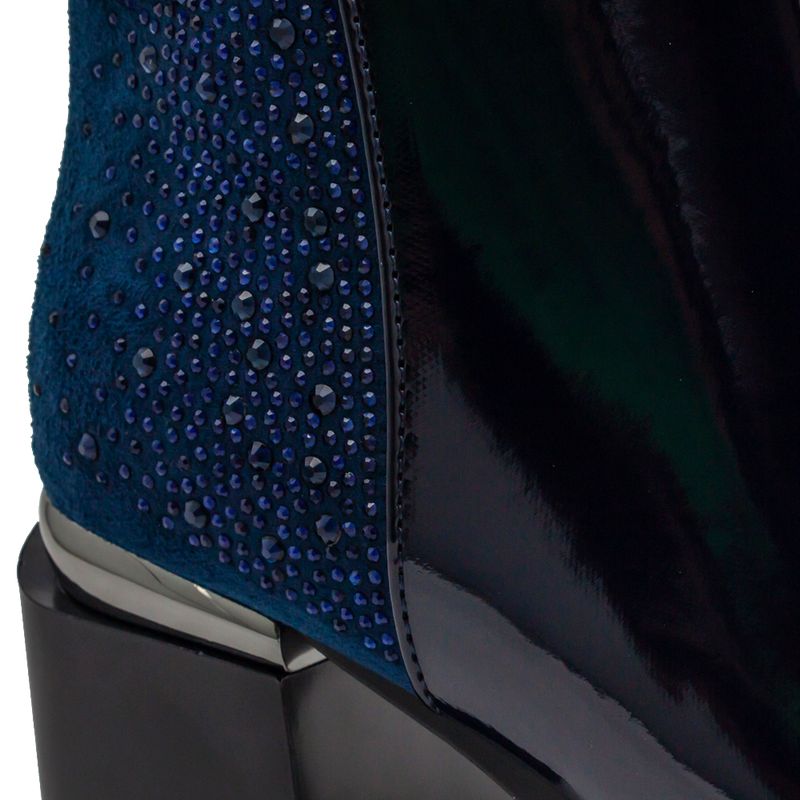 Botines-Azules-Con-Detalles-Tipo-Diamantes-Via-Spring-Mujer-Talla-36-5