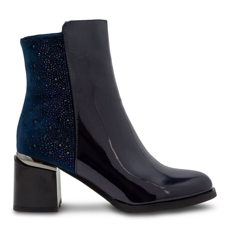 Botines-Azules-Con-Detalles-Tipo-Diamantes-Via-Spring-Mujer-Talla-37-0