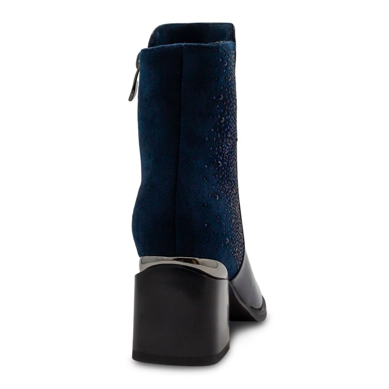 Botines-Azules-Con-Detalles-Tipo-Diamantes-Via-Spring-Mujer-Talla-37-3