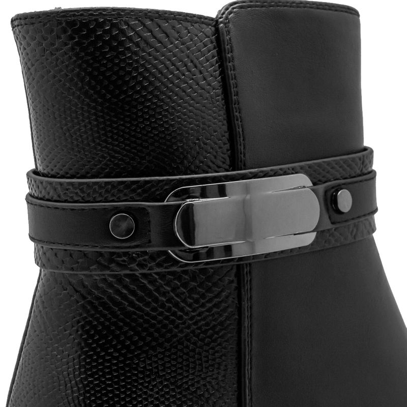 Botines-Negros-Con-Tacón-Alto-Y-Cremallera-Via-Spring-Mujer-Talla-36-5