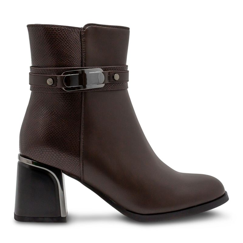 Botines-Marrón-Con-Tacón-Cuadrado-Via-Spring-Mujer-Talla-36-0