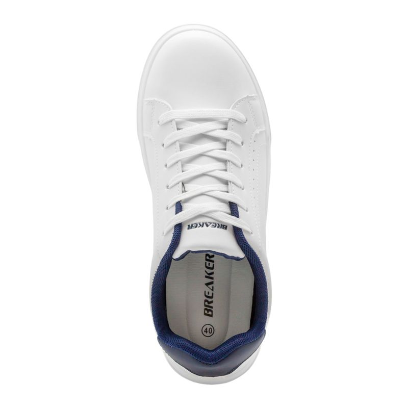 Tenis-Blancos-Con-Azul-Planta-Baja-Para-Hombre-Breaker--Talla-42-4