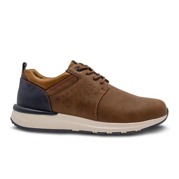 Tenis Casuales Moda Breaker  Hombre Marron Planta Baja Cordon
