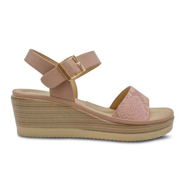 Sandalias Con Trabilla Mujer Via Spring Rosa Planta Media Basico