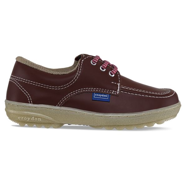 Zapatos Colegiales Niña Croydon Rojo Oscuro