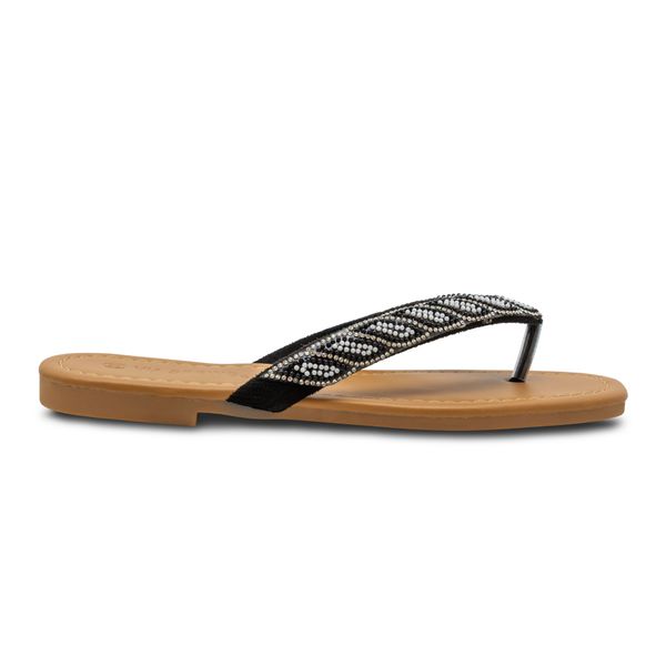 Sandalias Abiertas Mujer Via Spring Planta Baja Negro