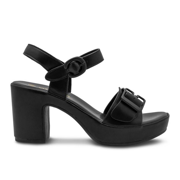 Sandalias Via Spring Mujer Color Negro T26019