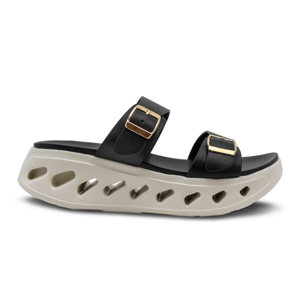 Sandalias Via Spring Mujer Color Negro T26026