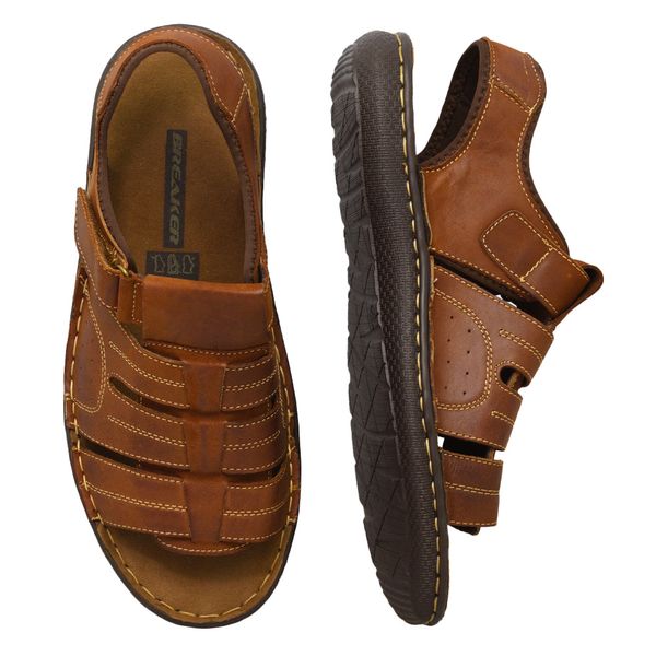 Sandalias Hombre Color Café Marca Breaker