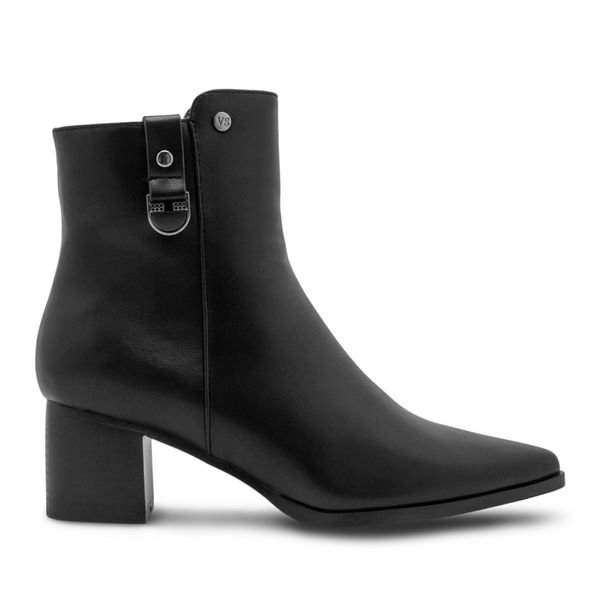 Botines Tacon Medio Via Spring Mujer Negro 280127