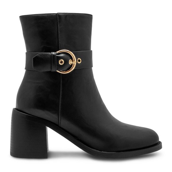 Botines Tacon Alto Via Spring Mujer Negro 280148