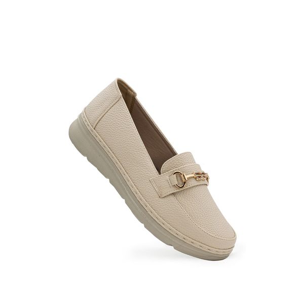 Mocasines Mujer Beige Via 644004