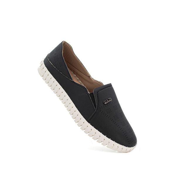Mocasines Mujer Negro Via 645237