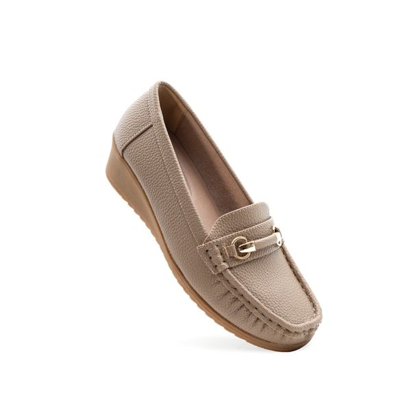 Mocasines Mujer Beige Via 645243