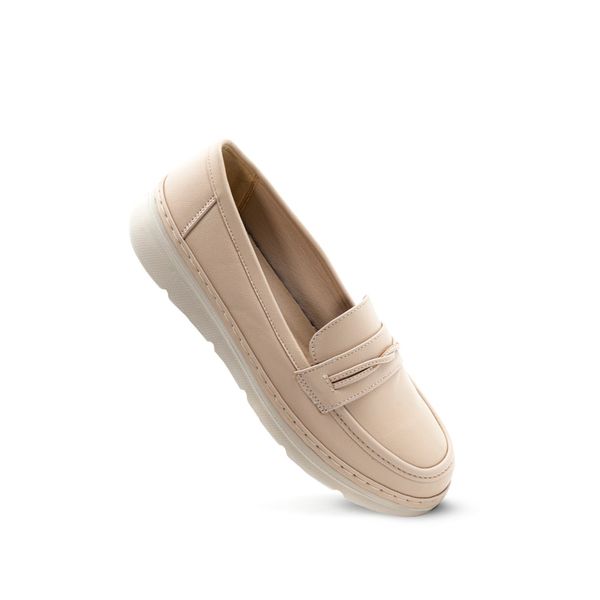 Mocasines Mujer Beige Via 645254