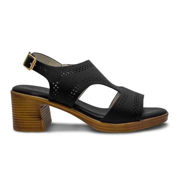Sandalias Via Spring Casual Mujer Negro 278908