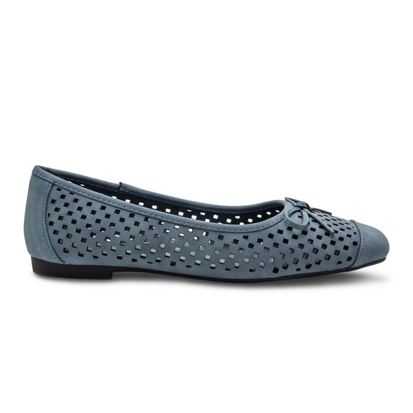 Baletas Planta Baja Casual Via Spring Mujer Azul 280230