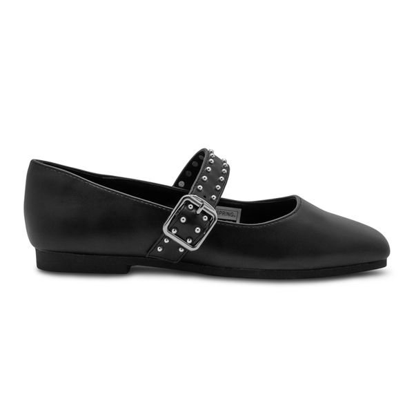Baletas Planta Baja Casual Via Spring Mujer Negro 280667