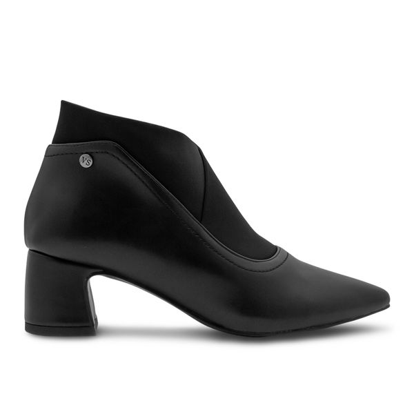 Botines Tacon Medio Mujer Formal Via Spring Negro 280150